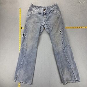 VTG Levis Engineered Jeans Womens Twisted Thrashed Heavily Stained Fits 26x30